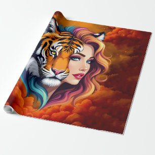 Wild Within – Tiger Spirit Goddess. Wrapping Paper