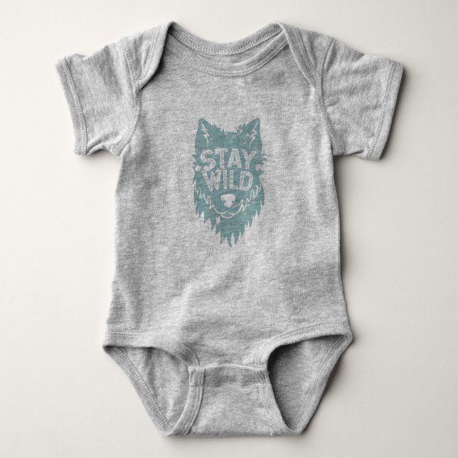 Wild Wolf Baby Bodysuit (Front)