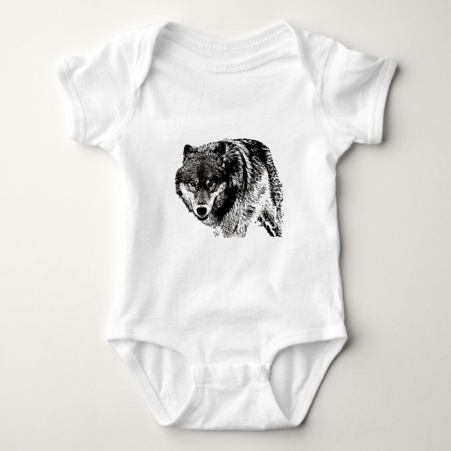 Wild Wolf Baby Bodysuit (Front)