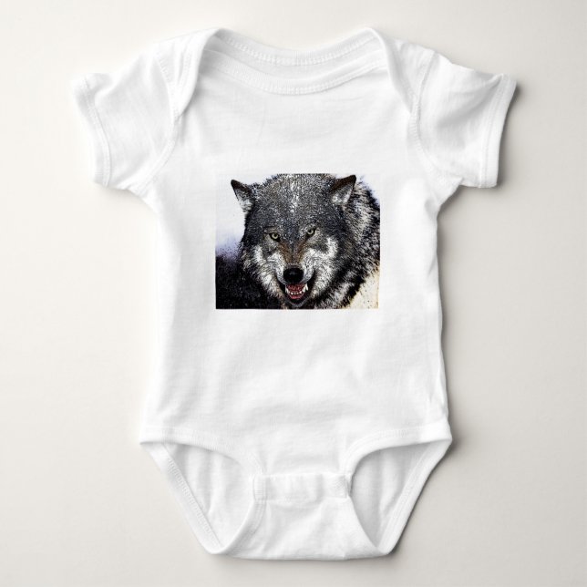 Wild Wolf Baby Bodysuit (Front)