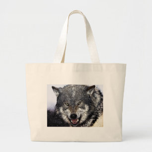Wild Wolf Large Tote Bag