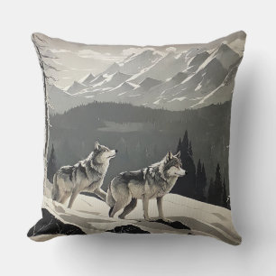 wild wolf pillow