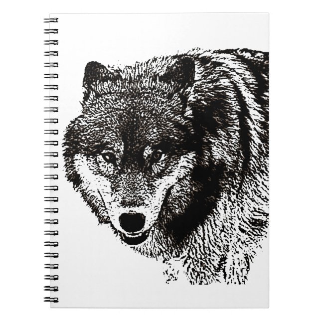 Wild Wolf Spiral Notebook (Front)