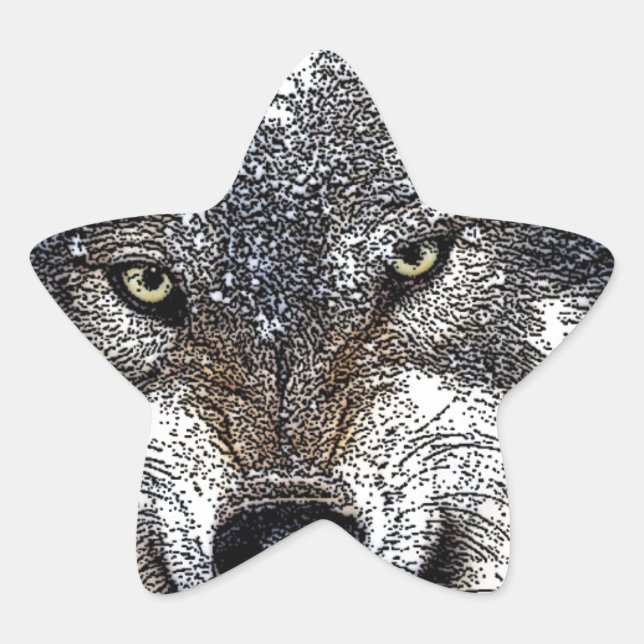Wild Wolf Star Sticker (Front)
