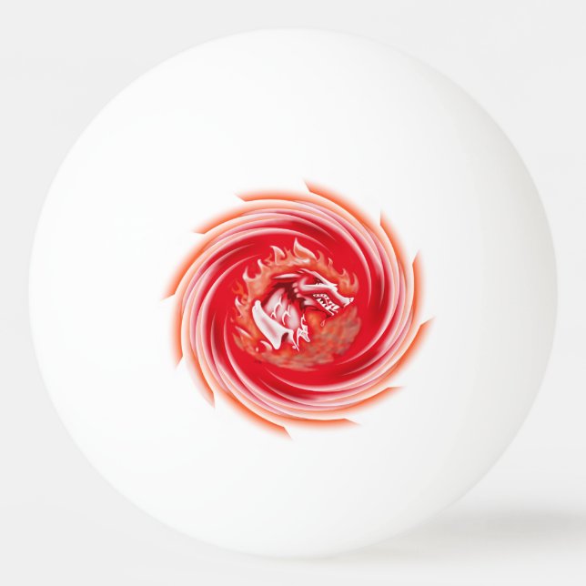 Wild Wolf Whirling 1-star ping pong ball (Front)