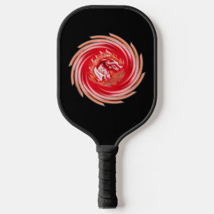 Wild Wolf Whirling black pickleball paddle