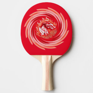 Wild Wolf Whirling ping pong paddle