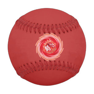 Wild Wolf Whirling red baseball