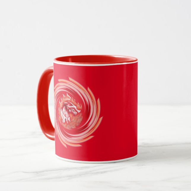 Wild Wolf Whirling red combo mug (Front Left)