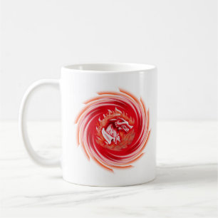 Wild Wolf Whirling white mug