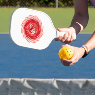 Wild Wolf Whirling white pickleball paddle carbon