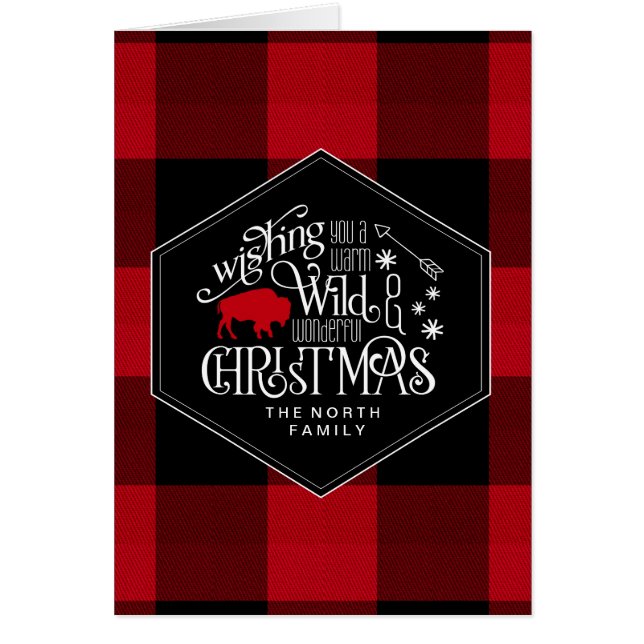 Wild Wonderful Christmas Red Buffalo Plaid ID604 (Front)