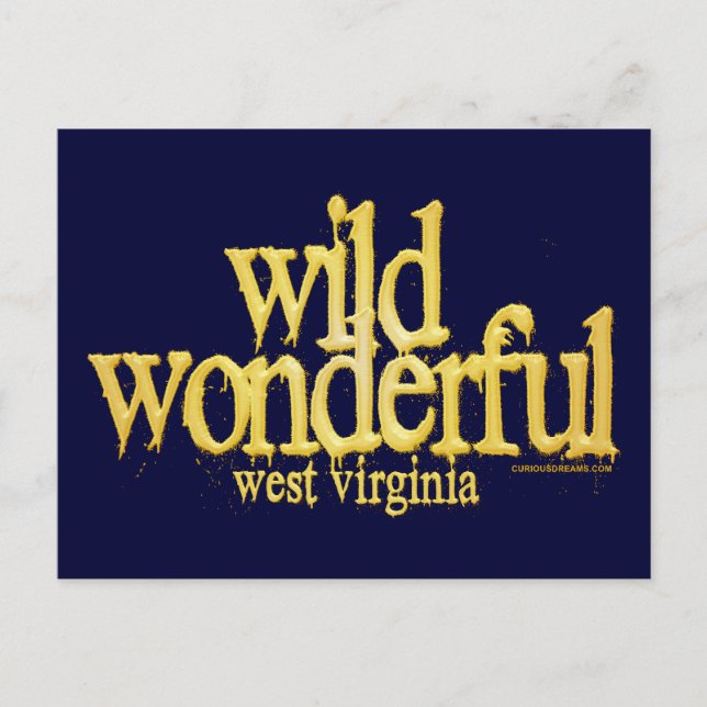 Wild Wonderful West Virginia-Yellow Postcard (Front)