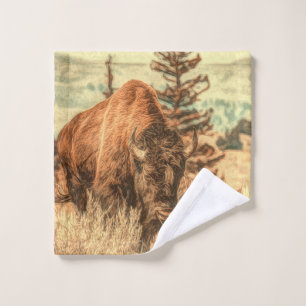 Wild Woodland Bison Bath Towel Set