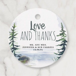 Wild Woodsy Nature Love and Thanks Wedding Favour Tags