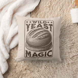 Wild Yeast Magic Sourdough Bread Baking Enthusiast Cushion