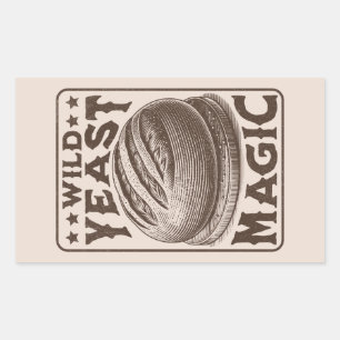 Wild Yeast Magic Sourdough Bread Baking Enthusiast Rectangular Sticker