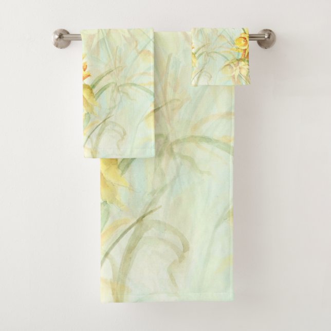 Wild Yellow Flowers Bath Towel Set (Insitu)