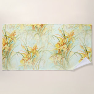 Wild Yellow Flowers Beach Towel