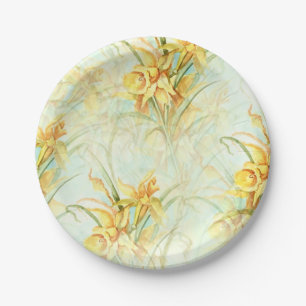Wild Yellow Flowers Paper Plate