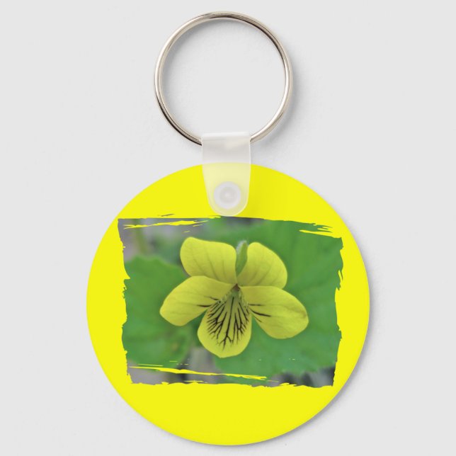 Wild Yellow Violet Coordinating Items Key Ring (Front)