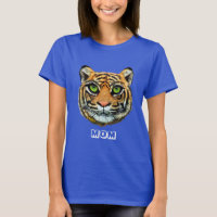 Wild Young Tiger Face & Calligraphy T-Shirt