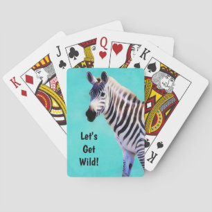 Wild Zebra Art Fun Playing Poker Cards
