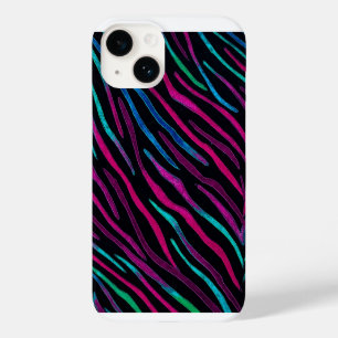 Wild Zebra Neon-Noir Case-Mate iPhone 14 Case