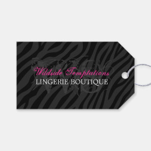 wild zebra print grey black hot pink lips tags