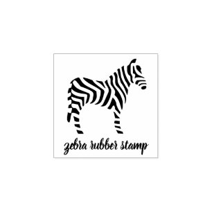 Wild Zebra Rubber Stamp