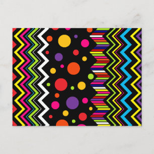 Wild Zig-Zags Postcard