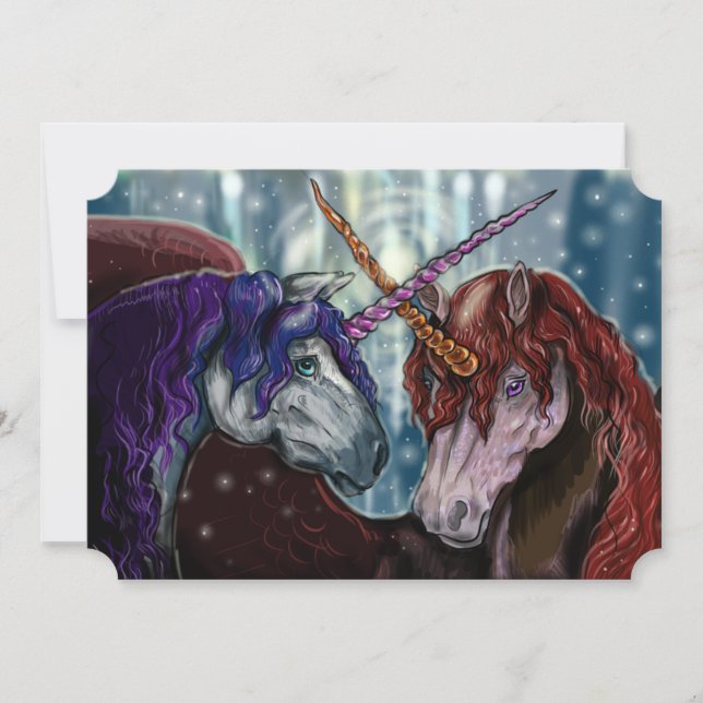 Wildberry Unicorns Invitation (Front)