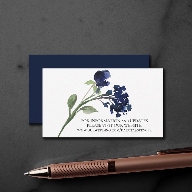 Wildbloom | Classic Blue Bohemian Flowers Website Enclosure Card (Creator Uploaded)