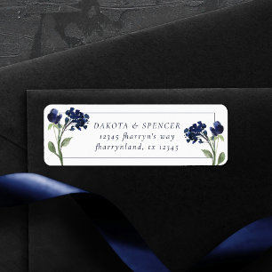 Wildbloom Classic Blue Bohemian Return Address