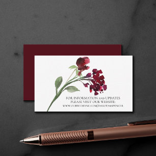 Wildbloom Crimson Red Bohemian Flowers Website Enclosure Card