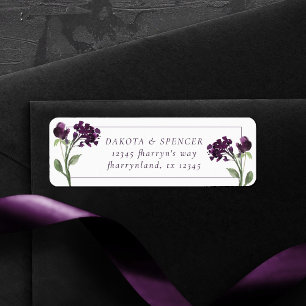 Wildbloom Deep Purple Bohemian Return Address