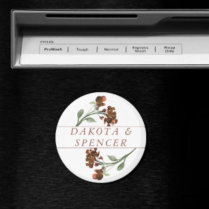 Wildbloom Terra Cotta Orange Bohemian Custom Magnet