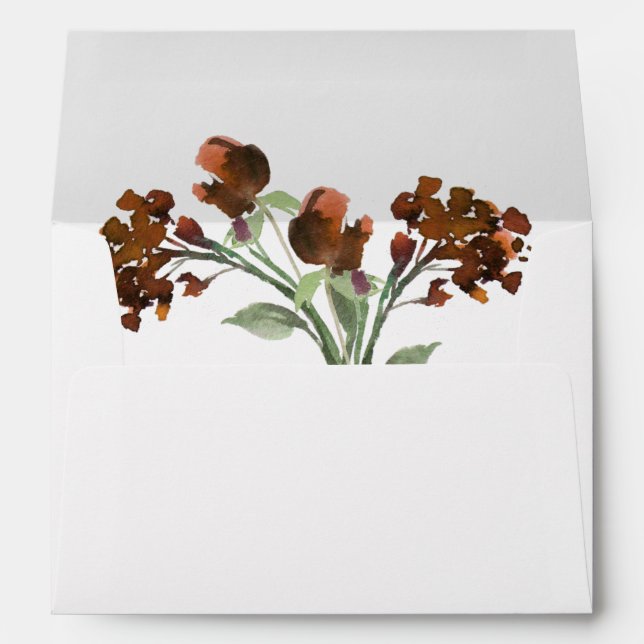 Wildbloom | Terracotta Orange Bohemian Address Envelope (Back (Bottom))