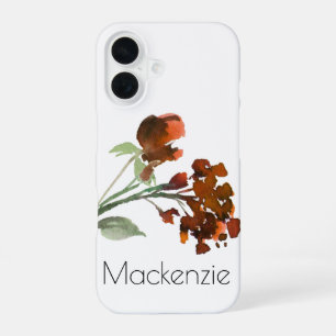 Wildbloom Terracotta Orange Bohemian Custom iPhone 16 Case