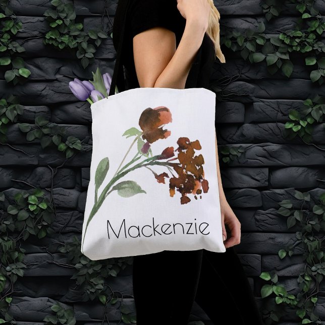 Wildbloom | Terracotta Orange Bohemian Custom Tote Bag (Creator Uploaded)