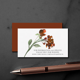 Wildbloom   Terracotta Orange Bohemian Website  Enclosure Card