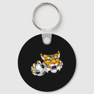 Wildcat Bobcat Lynx Cougar Soccer Byll Cartoon Cha Key Ring
