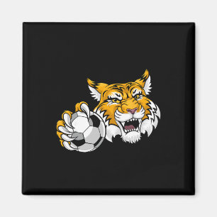 Wildcat Bobcat Lynx Cougar Soccer Byll Cartoon Cha Magnet