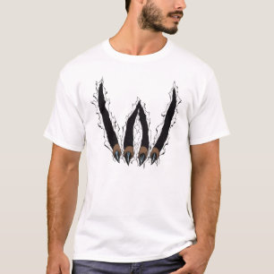 Wildcat Claw Ripping Through T-shirt by Al Rio
