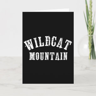 Wildcat Mountain Grungy Rustic Artisian Bold Skier Card