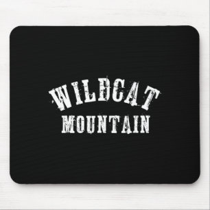 Wildcat mountain grungy rustic artisian bold skier mouse pad