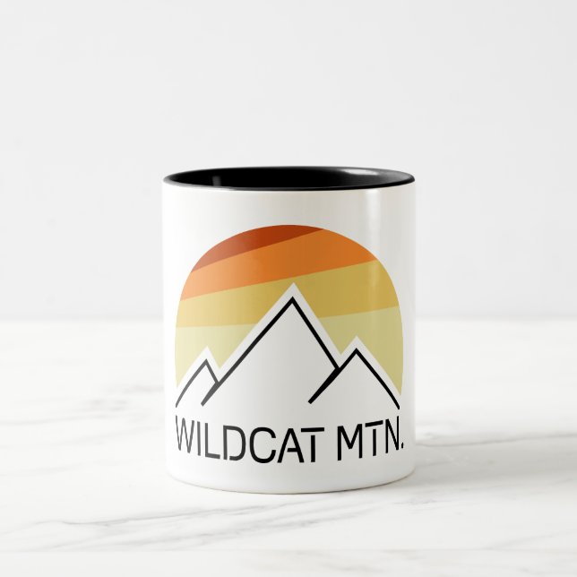 Wildcat Mountain New Hampshire Retro Two-Tone Coffee Mug (Center)