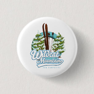 Wildcat Mountain New Hampshire Ski poster 3 Cm Round Badge