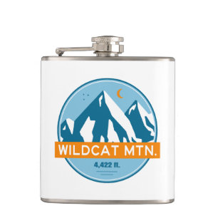 Wildcat Mountain New Hampshire Stars Moon Hip Flask