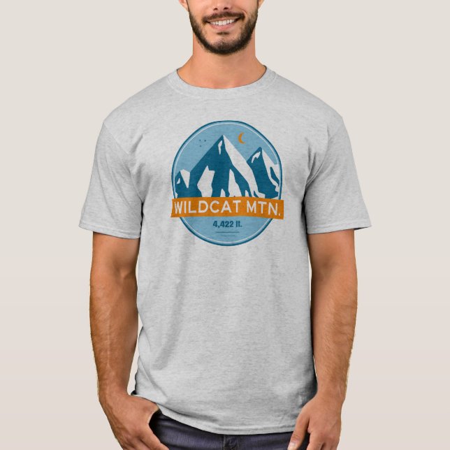 Wildcat Mountain New Hampshire Stars Moon T-Shirt (Front)